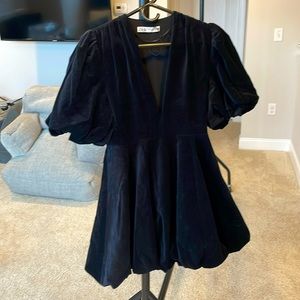 Zara velvet bubble mini dress